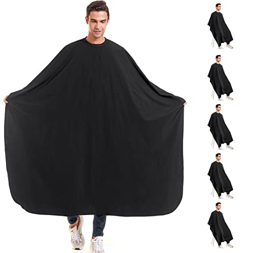 Nylon Barber Cape 64"x56" Waterproof Black O6889