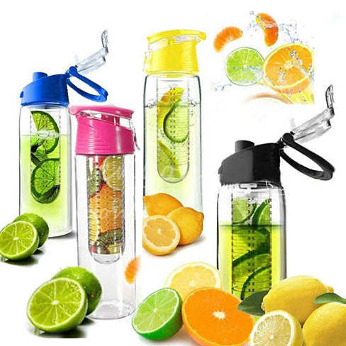 Fruit Cola Bottle with Built-In Straw & Flip Top Cap F250960