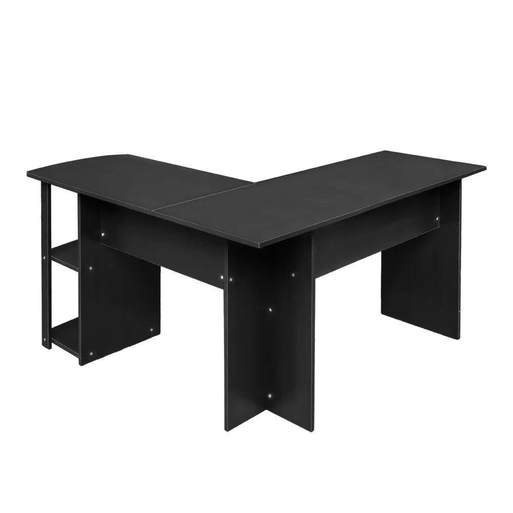 L-Shaped Computer Desk with Bookshelves E907624