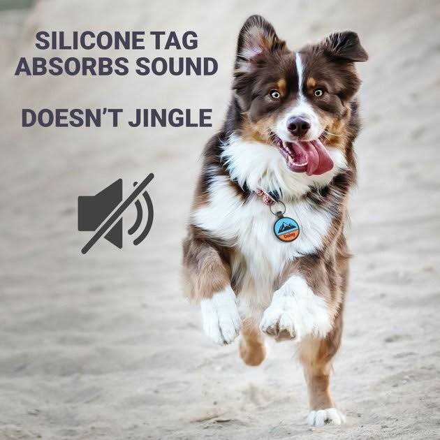 Silent Silicone Dog ID Tag A248