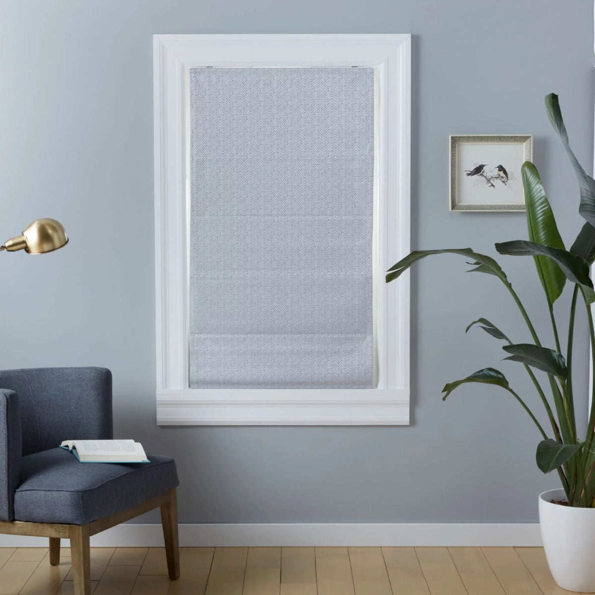 Silver Blackout Roman Shade A187843