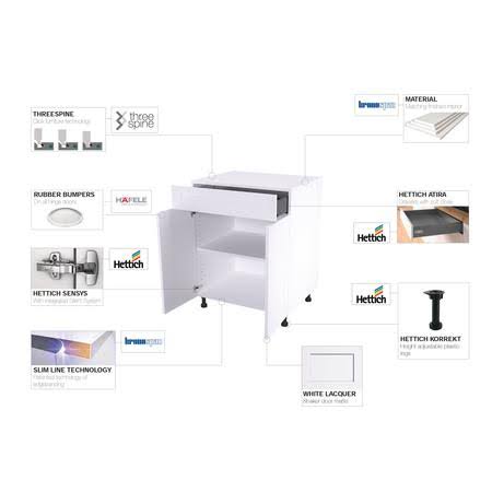 2-Door Base Cabinet in Shaker White P89633