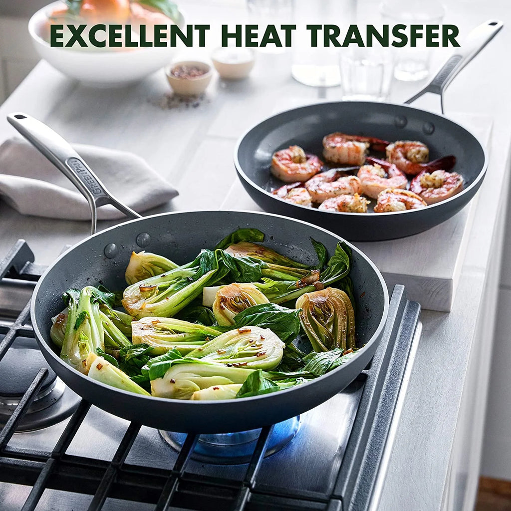 11 Piece Hard Anodized Ceramic Nonstick Cookware Set with Stainless Steel Lids D8448
