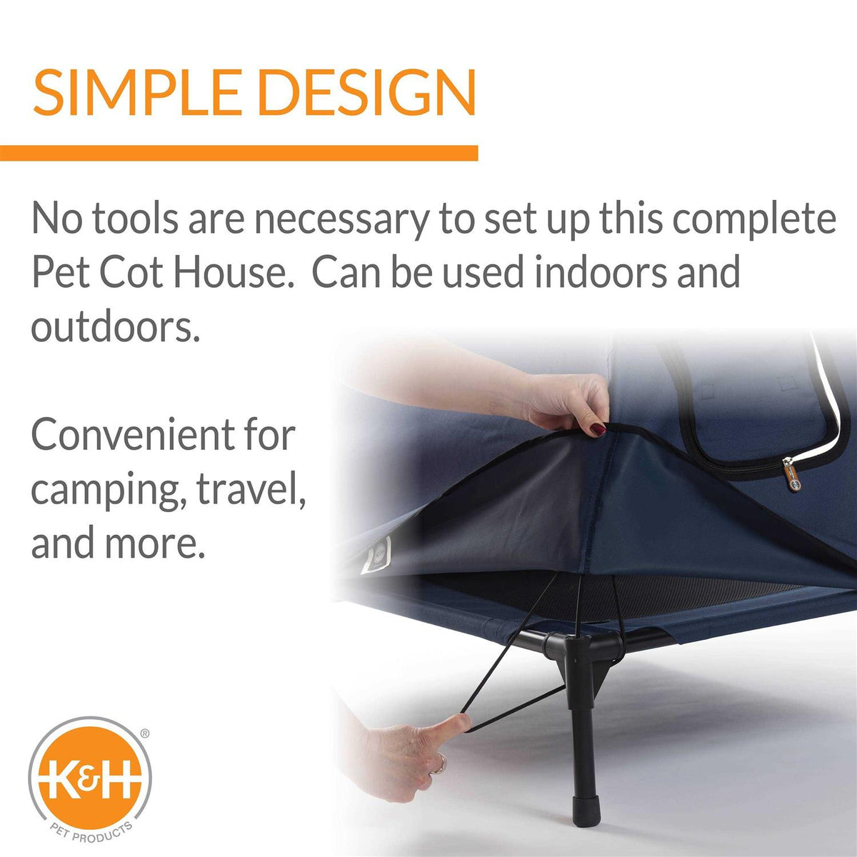 Navy Pet Cot B5121