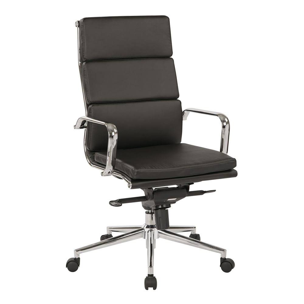 Black Bonded Leather High Back Chair H744169