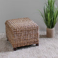 Natural Square Abaca Ottoman Q8155
