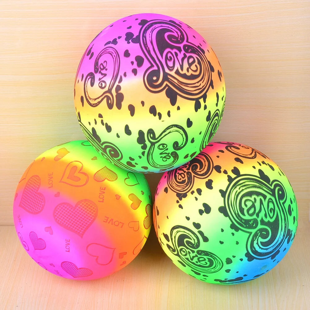 Rainbow Inflatable Beach Volleyball Toys 3pcs O69349