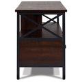 Metal and Wood TV Stand up to 50" Walnut Y870