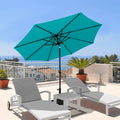 9' Blue Patio Umbrella with Push Button Tilt I999