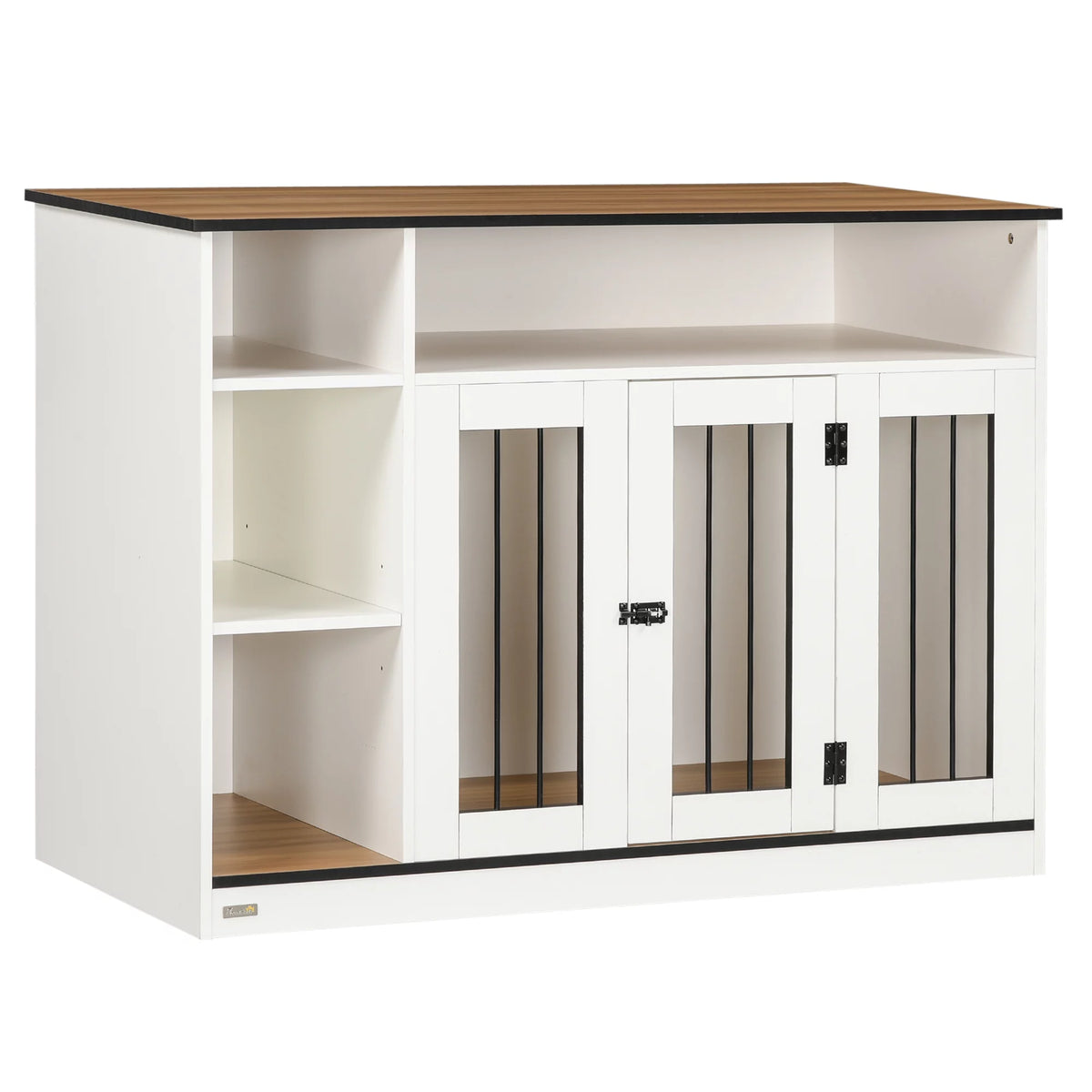 White Dog Crate Furniture with Storage G6259