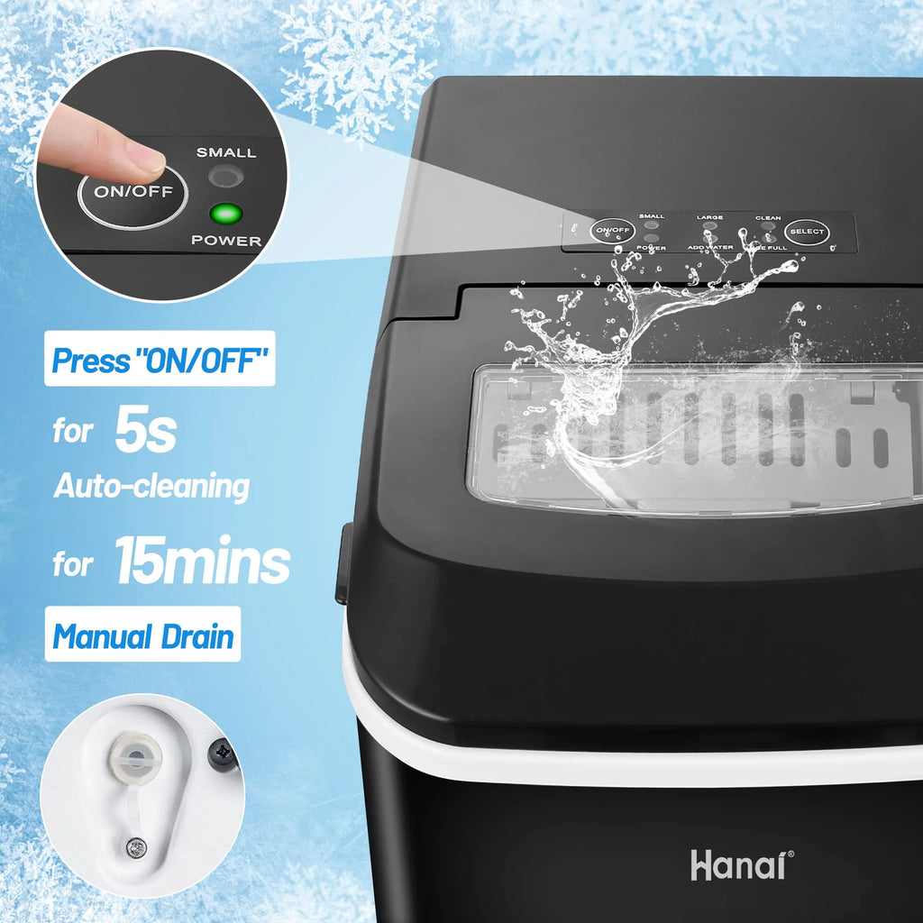 Portable Countertop Ice Maker with Ice Scoop and Basket L393162