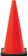 28 in H PVC Fluorescent Orange Traffic Safety Cone Z823476