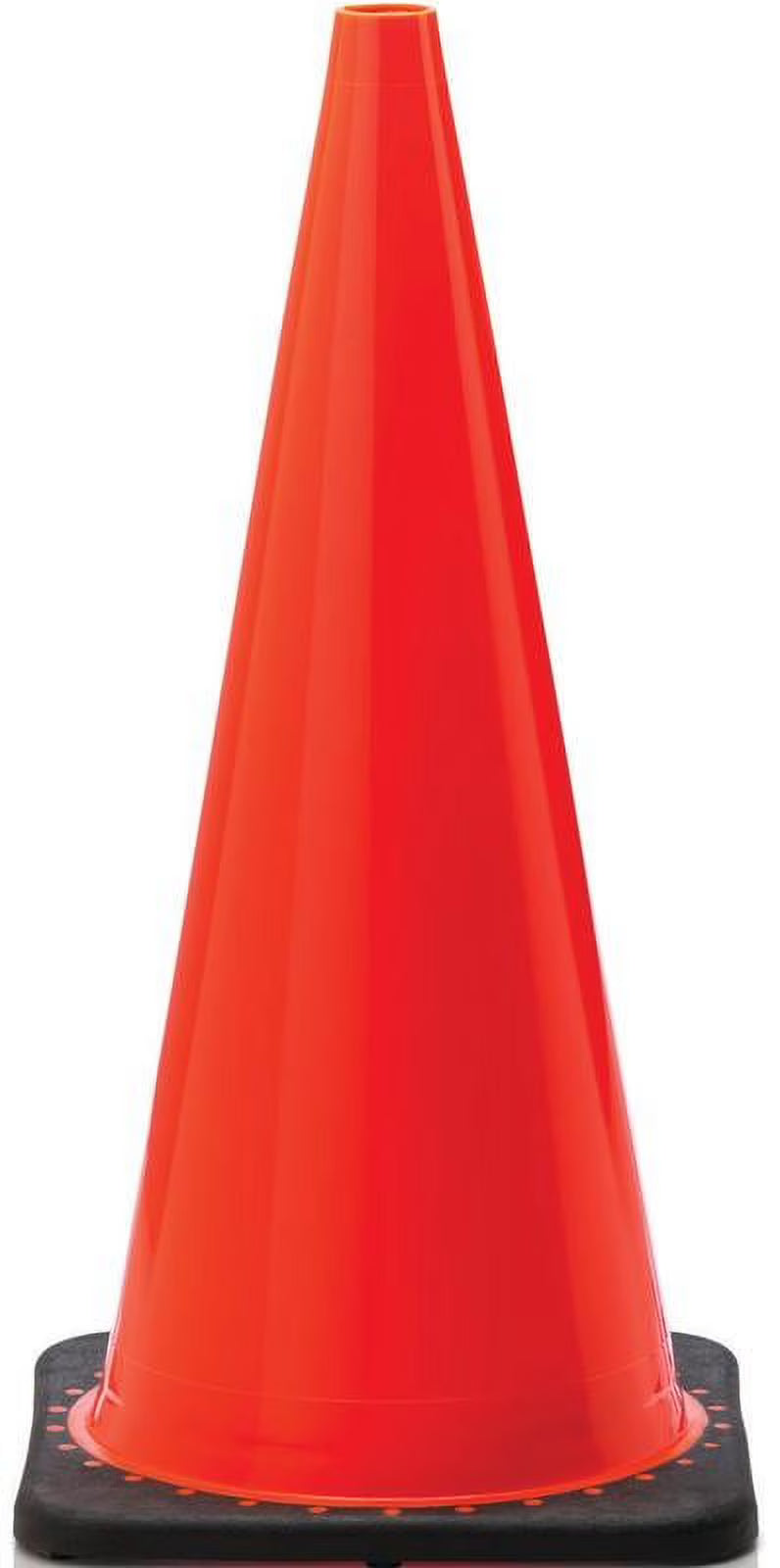 28 in H PVC Fluorescent Orange Traffic Safety Cone Z823476