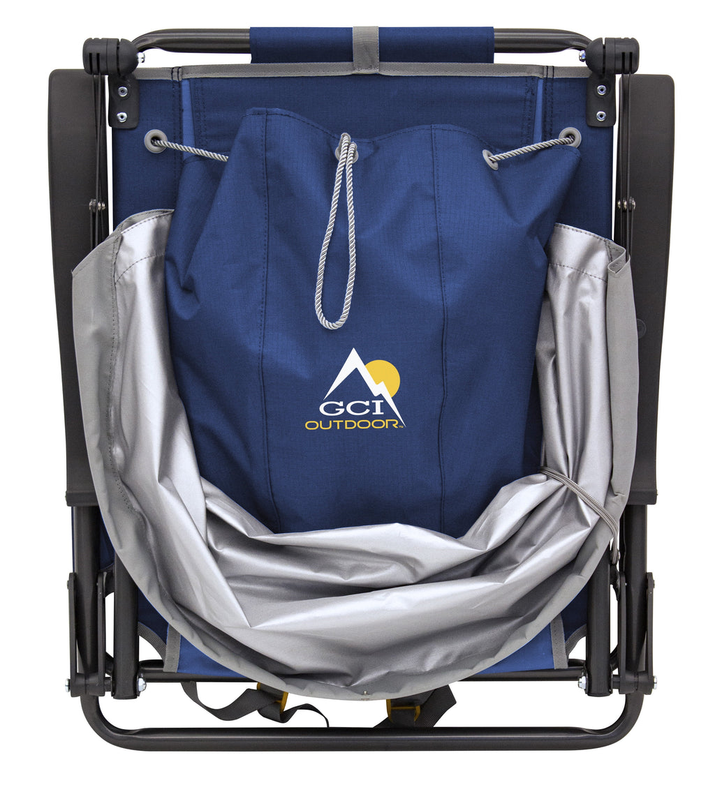 Blue Reclining Canopy Camping Chair Q429
