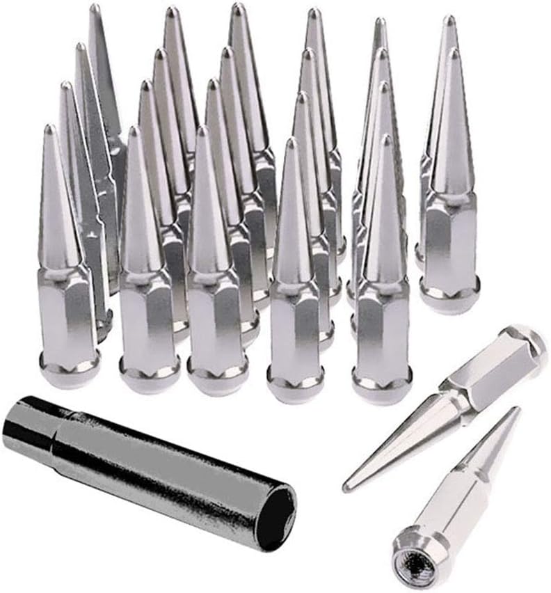 Spiked Chrome 24 pcs Lug Nuts B6202