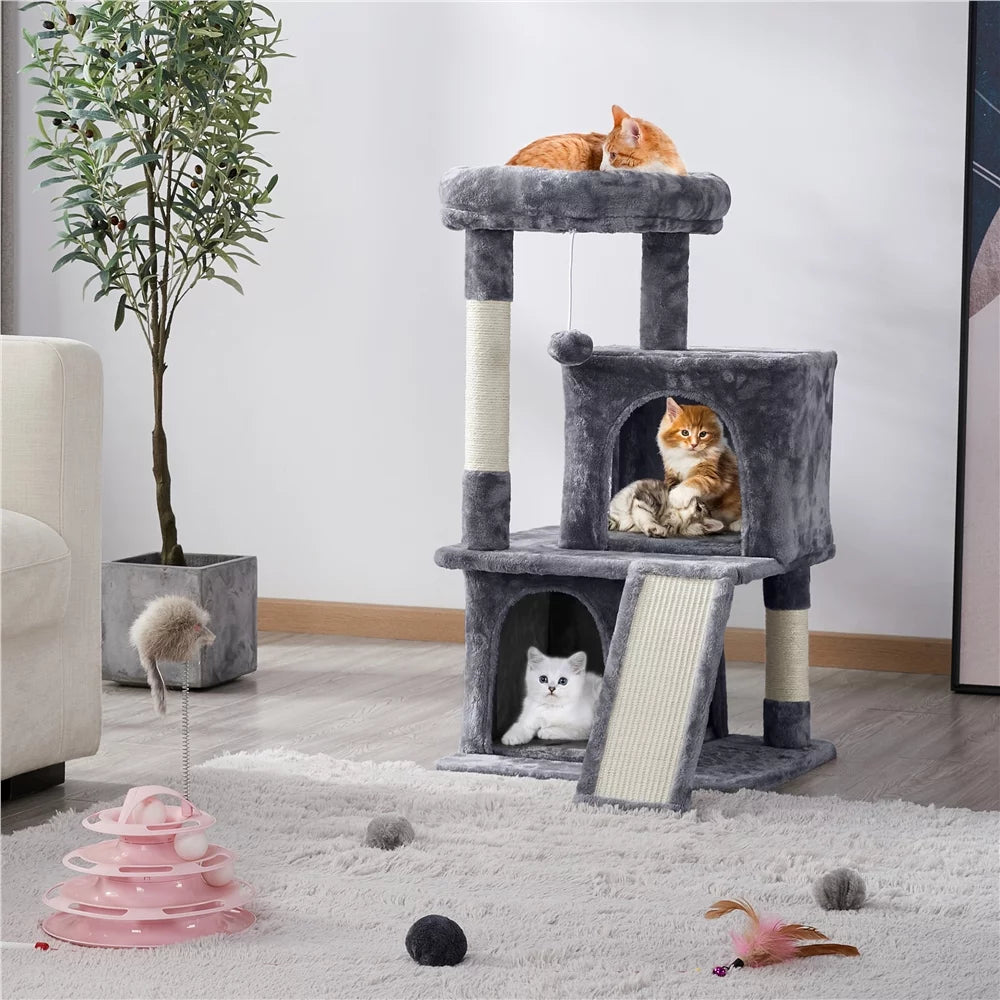 Multilevel Cat Tree with Condos Perches Scratching Posts Q368