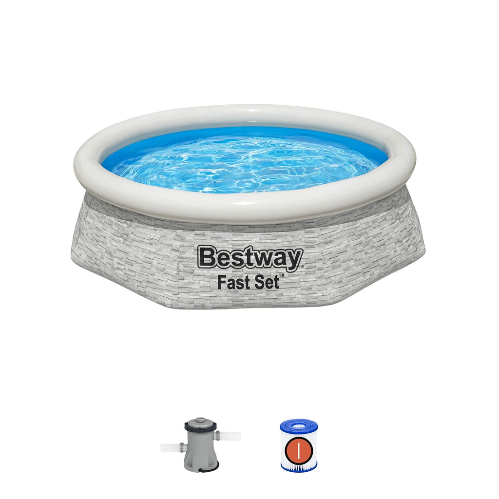 12' x 30 Round Inflatable Swimming Pool Set Q862578