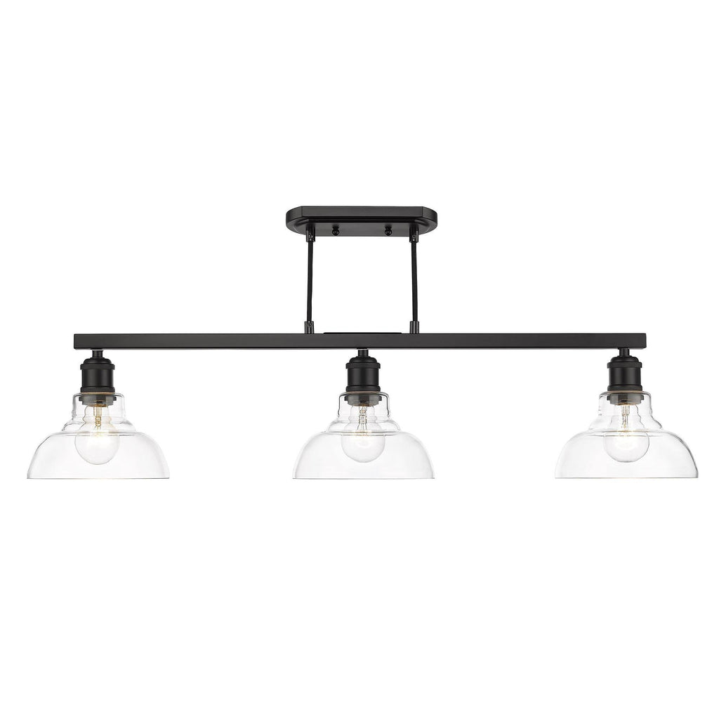 Matte Black 3 Light Semi-Flush U3569