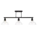 Matte Black 3 Light Semi-Flush U3569