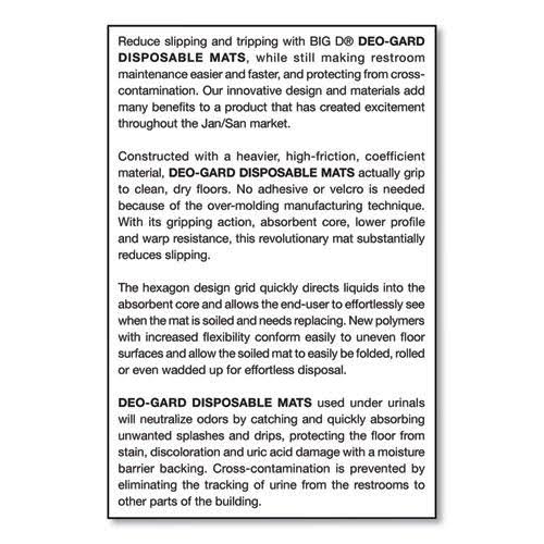 Disposable Urinal Mat, Charcoal, Mountain Air, 17.5 x 20.5, 6-carton D179817