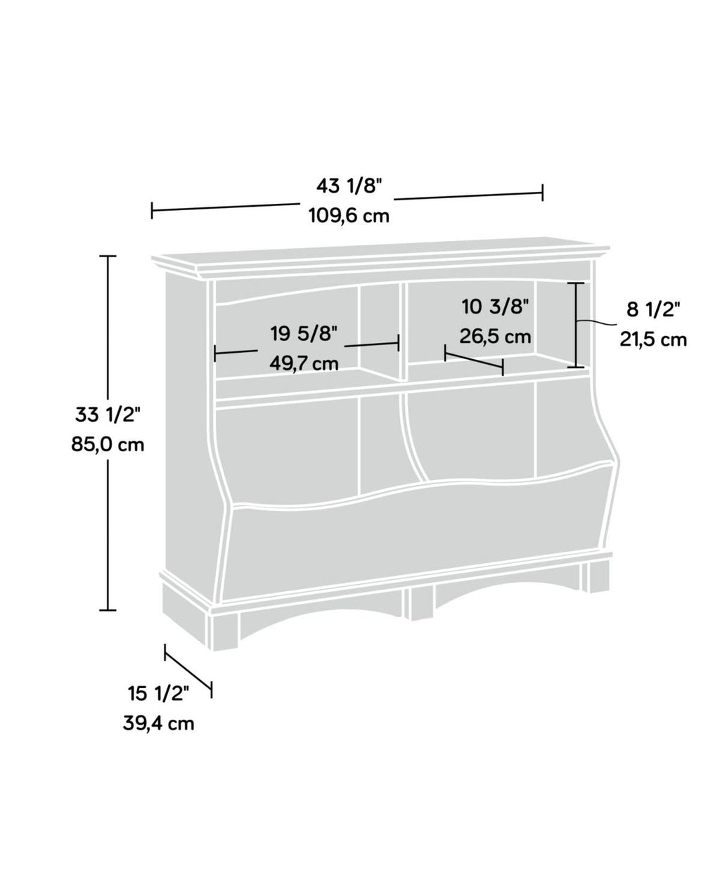 Curado Cherry Bin Bookcase I11403